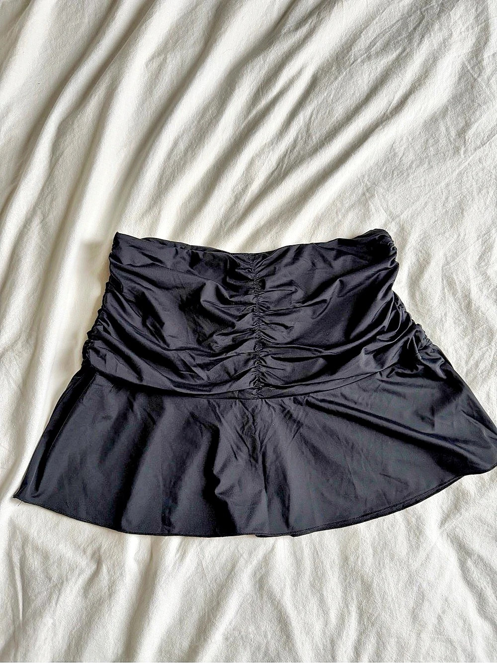 Edikted Ruched Mini Skirt in Black Like New